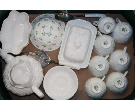 A collection of Coalport 'Countryware' pattern tea ware to include teapot, six cups, seven saucers, butter dish, two bowls, a