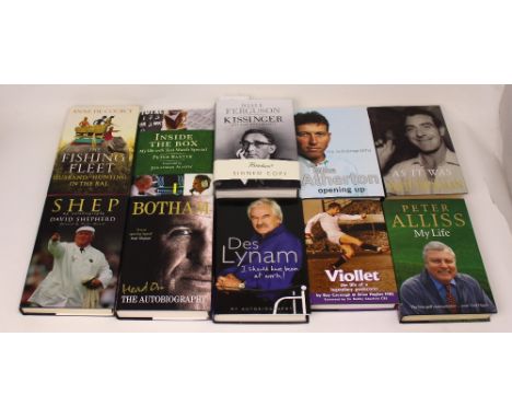 Ten mainly first edition books of sporting, biographical and historical interest, most signed by the author, Fred Trueman; 'A