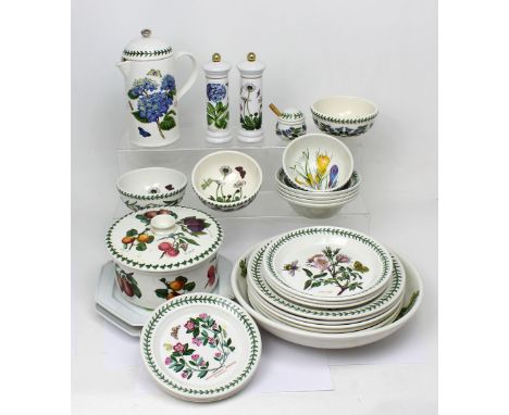 A quantity of Portmeirion, 'Botanic Garden' by Susan Williams-Ellis, to include coffee pot, cereal bowls, fruit bowls, plates