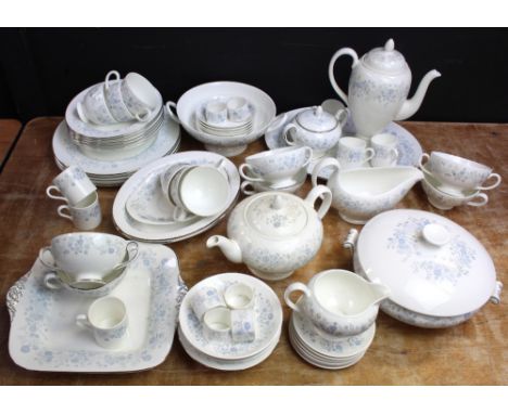 A large quantity of Wedgwood, 'Belle Fleur', dinner and teaware to include plates, cups, saucers, bowls, large bowls, fruit b