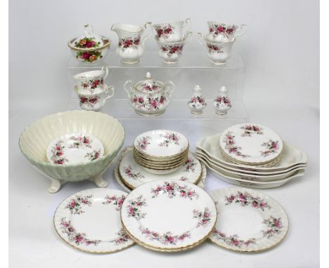 A Royal Albert 'Lavender Rose' tea service, Spode bowl etc.