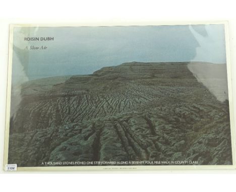 Richard Long, a rare original colour lithograph Roisin Dubh 1975, sheet size 20" x 30", unframed.