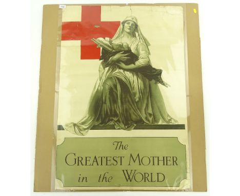 A First War period poster print, The Greatest Mother In The World, sheet size 40" x 27.5", unframed.