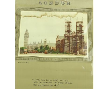 Fred Taylor, an original London Underground lithograph poster, Westminster Abbey, sheet size 39" x 25", unframed.