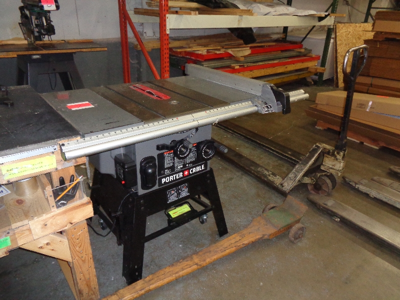 PORTER CABLE 10 INCH UPACTING TABLE SAW 032165 NEW 2013 WITH RIP FENCE ...