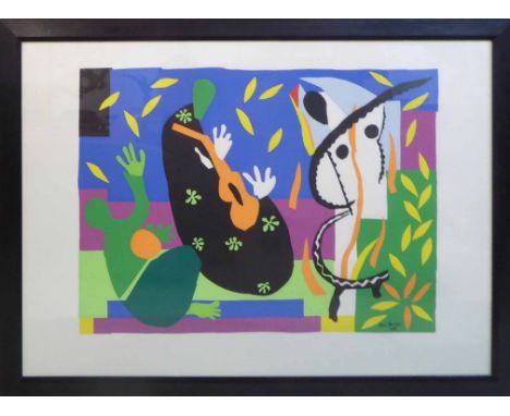 HENRI MATISSE 'La Tristesse du Roi', lithograph, with signature and date in the plate, 100cm x 140cm, framed and glazed. (Sub