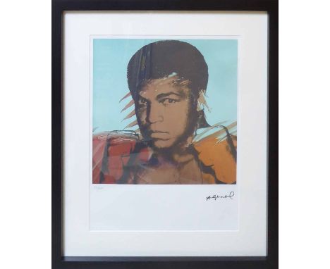 ANDY WARHOL 'Muhammad Ali', offset lithograph, from Leo Castelli gallery, stamped on reverse, edited by Georges Israeli on Ar