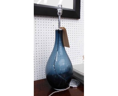 HEATHFIELD &amp; CO LUNA INDIGO TABLE LAMP, 51cm H.