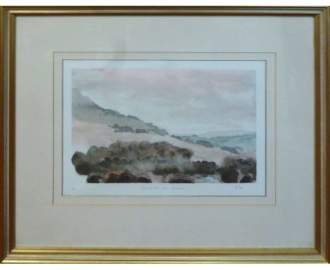 HRH PRINCE OF WALES 'Wensleydale from Moorcock', 1990, lithograph in colours, on Somerset wove paper, signed, titled, dated a
