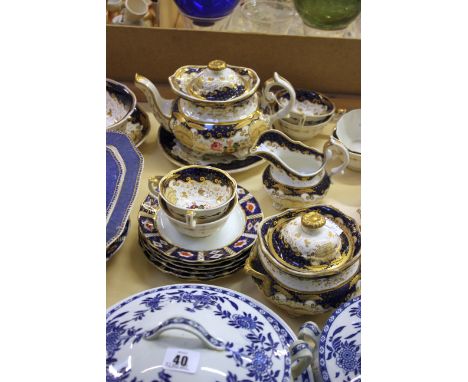 A quantity of mixed china; blue and white part services and a part tea service 