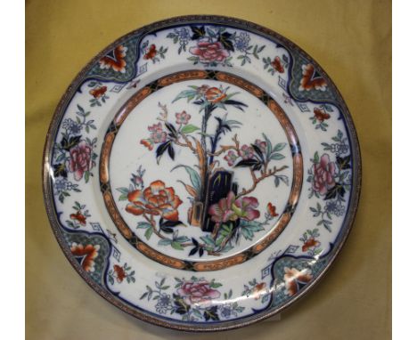 Six Wedgwood Pearl 'Nankin' pattern plates