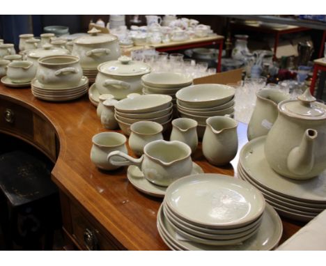 A Denby stoneware part dinner and tea service, floral decorated 