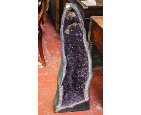 A large amethyst quartz geode, 98cm high
