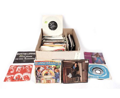A collection of mixed 7" singles, mostly 1970's and 1980's, artists to include: Spandau Ballet; Kandidate; Chuck Brown & The 