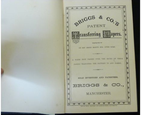 BRIGGS &amp; CO'S PATENT TRANSFERRING PAPERS, Manchester, Briggs &amp; Co, circa 1882, leaflet with new designs for Spring 18