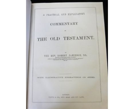 THE HOLY BIBLE, ed Rev Robert Jamieson &amp; Rev E H Bickersteth, London, Virtue &amp; Co, circa 1865, ill John Martin and ot