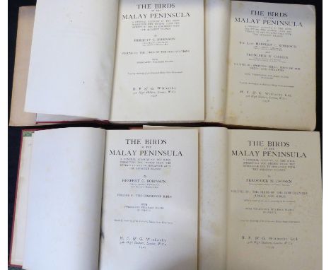HERBERT CHRISTOPHER ROBINSON &amp; FREDERICK NUTTER CHASEN: THE BIRDS OF THE MALAY PENINSULA..., London, H F &amp; G Witherby
