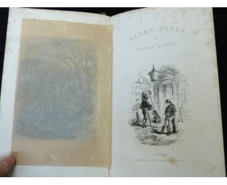 CHARLES DICKENS: BLEAK HOUSE, ill H K Browne, London, Chapman &amp; Hall, 193 Piccadilly, circa 1858, reissue of 1853 1st edi