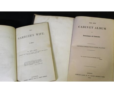 CATHERINE MARIA GREY: THE GAMBLER'S WIFE, A NOVEL, London, Clarke Beeton &amp; Co, circa 1855, added engraved title frontis, 