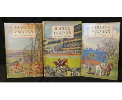 SIR WILLIAM BEACH THOMAS: HUNTING ENGLAND, London, B T Batsford, 1936, 1st edition, inscription on half title, original cloth