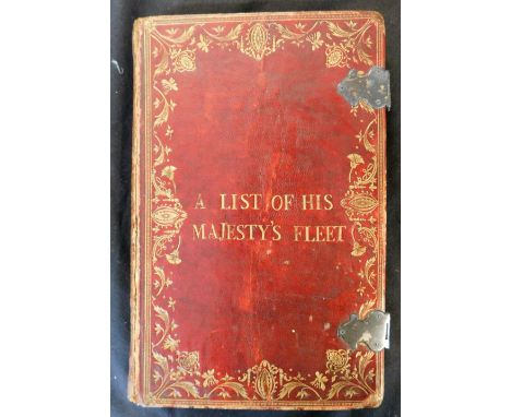 NAVY OFFICE: A LIST OF HIS MAJESTY'S ROYAL NAVY, manuscript title page "A list of ships in the Rl Navy up to 1st January 1787
