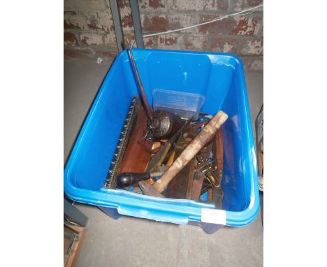 box of vintage tools