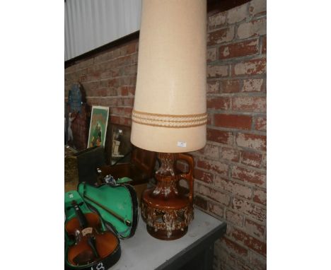 large german stoneware lamp