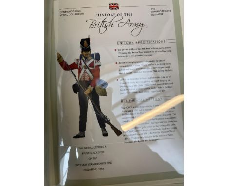 History of the British army commemorative cover collection - coins &amp; stamps. 39 pages 