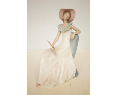 Large Nao figure 1250 of a seated lady Height 30 cm 