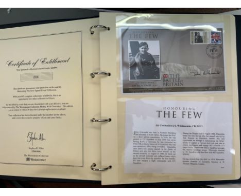 Th battle of Britain honouring The Few  - 11 pages. First day covers signed John Ellacombe, R W Foster, Billy Drake, Pete Bro