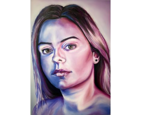 590x840mm. Unframed. Oil on canvas. ARTIST STATEMENT: Inspired by my friend, Jodie's, love for the colour pink. Pink is often