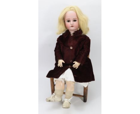 A large Kammer & Reinhardt/Simon & Halbig bisque head girl doll in original ‘Mein Liebling’ box, German circa 1910, with weig