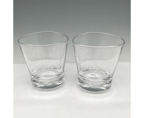 Add a touch of elegance to your bar with this sleek modern designed three-sided crystal glass. Orrefors mark. This item has i