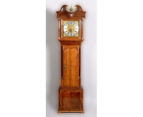 A late 18c eight day longcase clock, the 12in square brass dial signed John Owen and is numbered 145 to the silvered chapter 