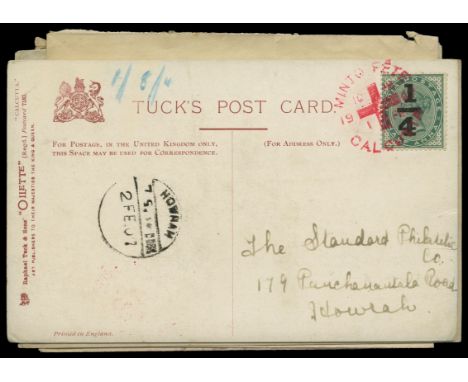 1907 (Feb) group of two covers and two postcards, franked 1898 _ on _a, 1902-11 _a, 1a on 1906-07 _a, each tied by MINTO FETE