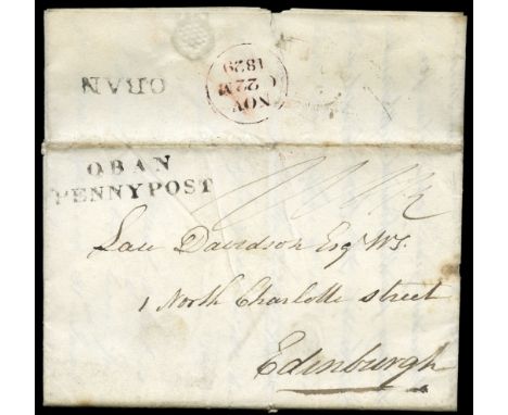 Postal History - Scotland: Small selection of entires/covers incl Dec 1800 entire Crieff to Edinburgh with 'CRIEFF' circular 