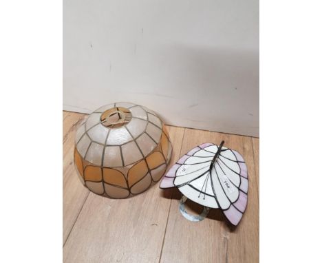 TIFFANY STYLE HANGING BUTTERFLY SHADE PLUS DECORATIVE LAMP SHADE