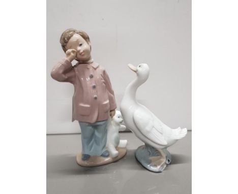 NAO FIGURE 1139 SLEEPY HEAD BOY AND NAO GOOSE  NA  WITH BOX