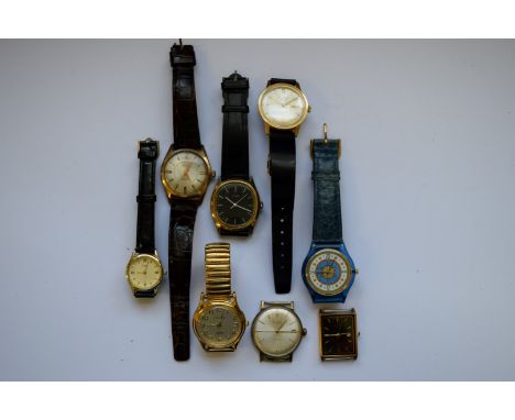 Four gentleman's wristwatches by Jobin, Rotary, Eloca and Atrexa; and four modern wristwatches.