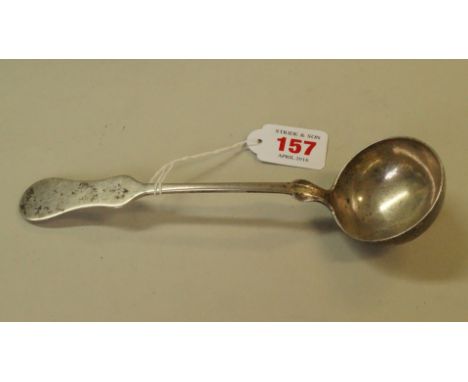 A French silver sauce ladle, 20cm.