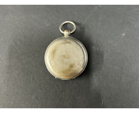 A military compass with arrow to the back, marked Terrasse.W.Co, 68601, 1918 together with a silver pocket watch, a ladies si