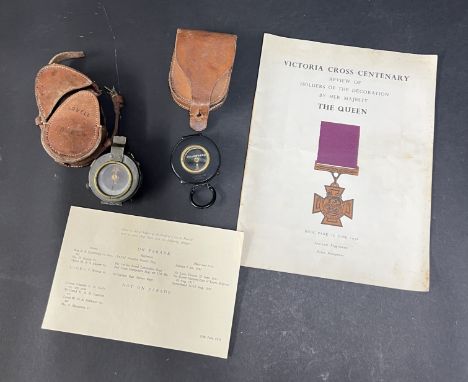 Pocket compass and the Reflector compass in original leather cases, and a Centenary review of the holders of the Victoria Cro