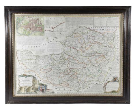AN IMPROVED MAP OF THE COUNTY OF SOMERSET DIVIDED INTO ITS HUNDREDSBY EMMANUAL BOWEN, C.1750printed for Bowles and Wilkinson,