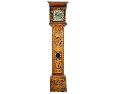 A WILLIAM AND MARY MARQUETRY LONGCASE CLOCKBY JOSEPH WINDMILLS, C.1690the brass eight day five pillar movement with anchor es