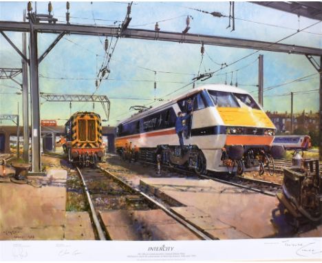 RAILWAYANA - TERENCE CUNEO, C.V.O., O.B.E., R.G.I., F.G.R.A. (BRITISH, 1907-1996)  'Intercity',  colour print, limited editio