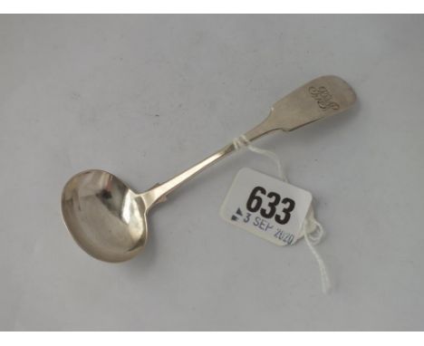 Early Victorian Exeter cream ladle - 1855 by EO