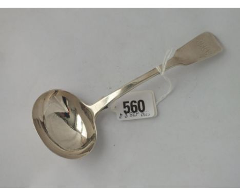 Victorian fiddle pattern sauce ladle - London 1845 by ILHL - 58gms