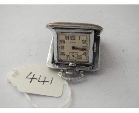 Metal folding travelling watch by EROS with seconds sweep