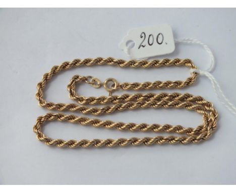 Rope twist neck chain in 9ct - 5.4gms