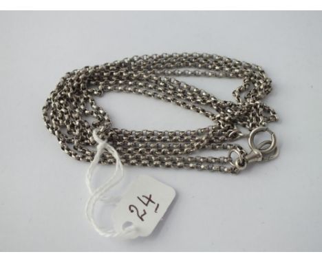 Long silver link guard chain